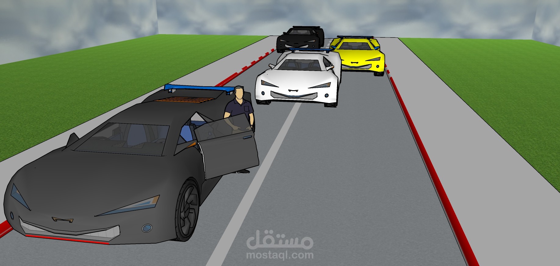 تصميم سيارات ثلاثية الابعاد 3d