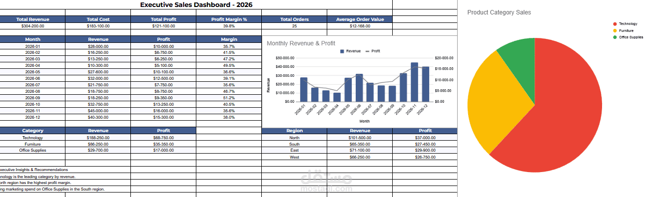 Executive Sales Dashboard