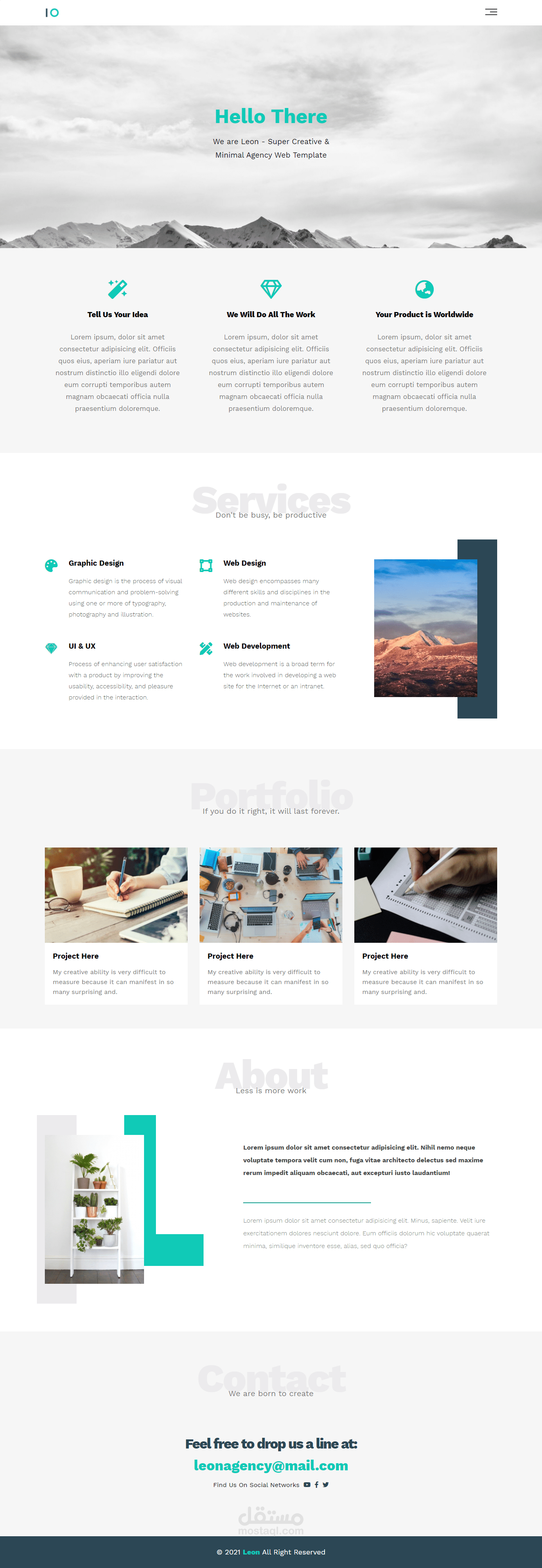 Leon | Minimal Agency Web Template