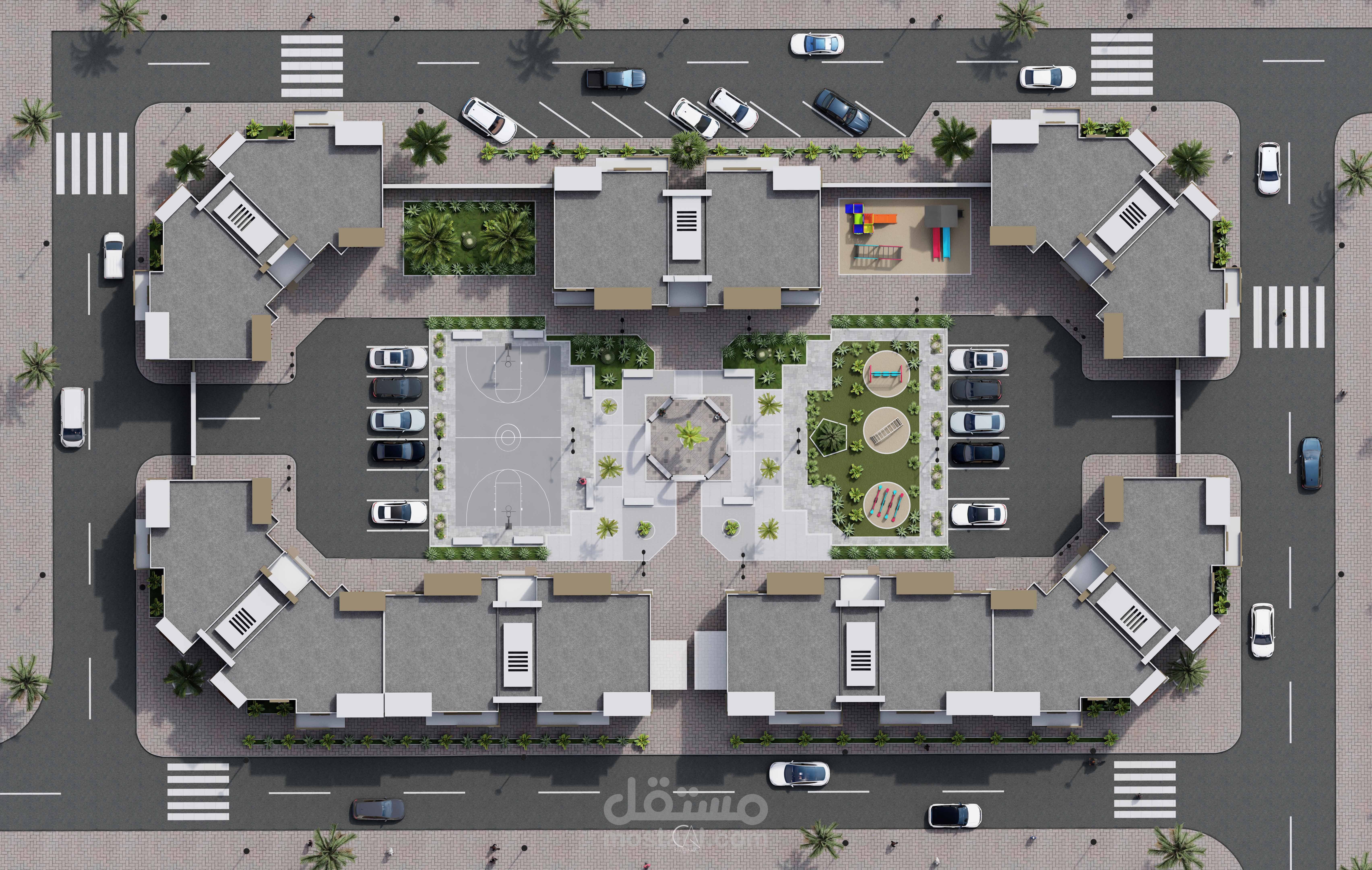تصميم 3d عمارات سكنية