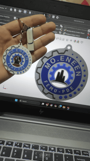 Custom Engineering Keychain | Multi-Color 3D Print