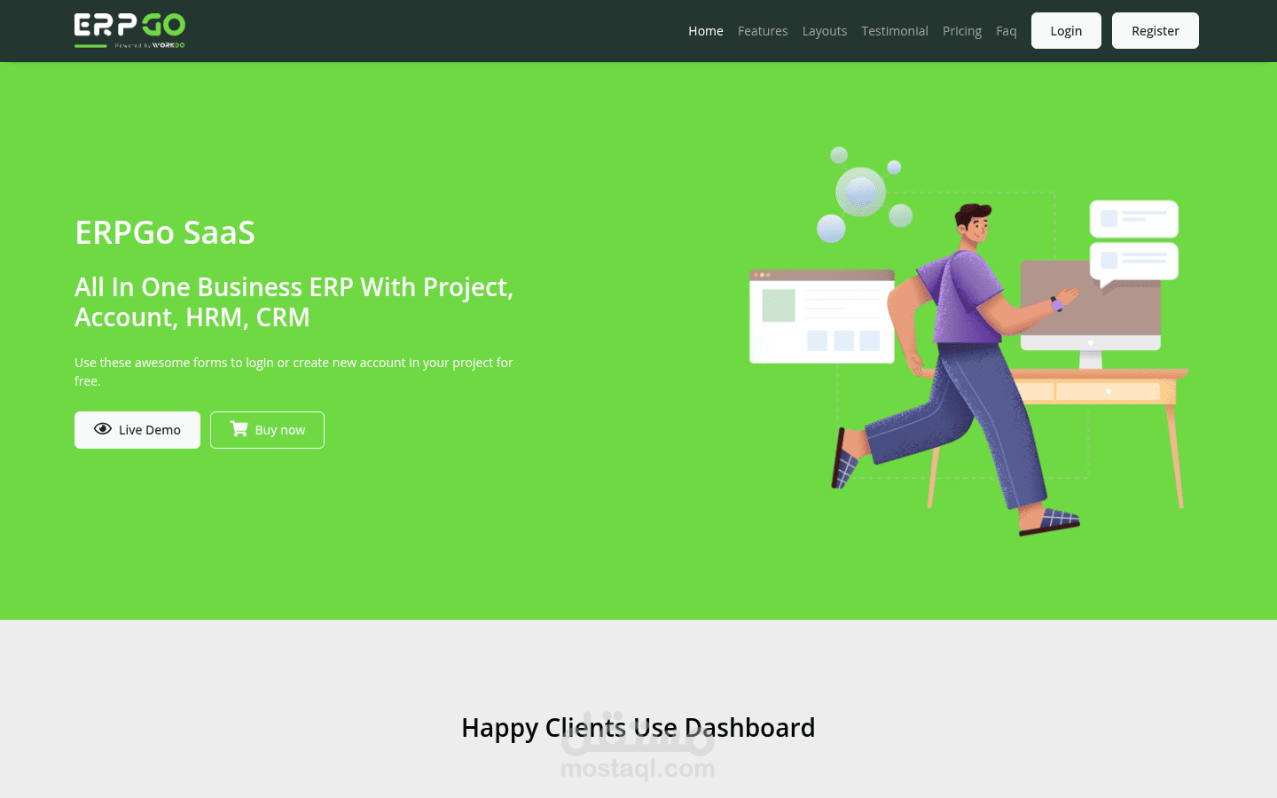 تركيب وإعداد وتخصيص نظام ERP متكامل لإدارة الشركات مبني على Laravel
