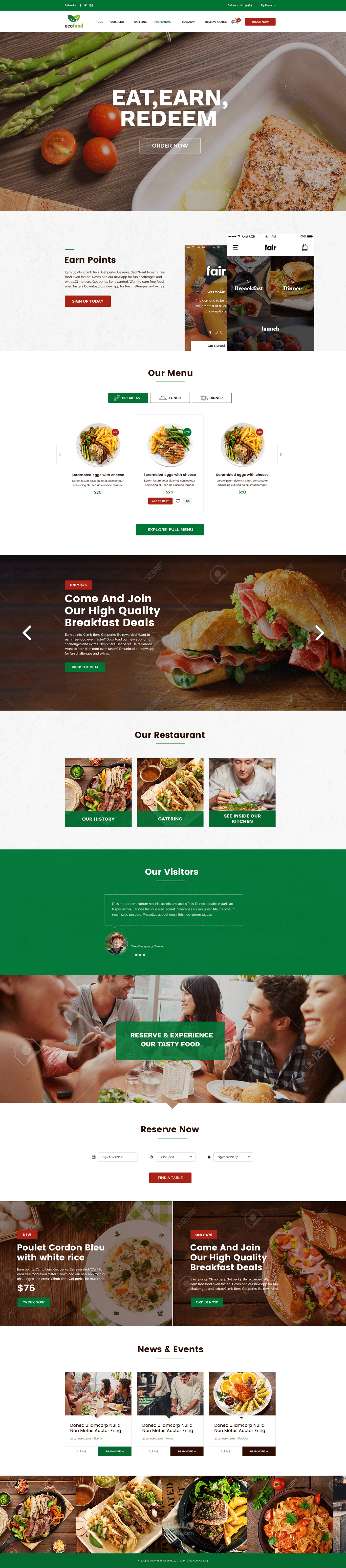 Eco Food Restaurant Template