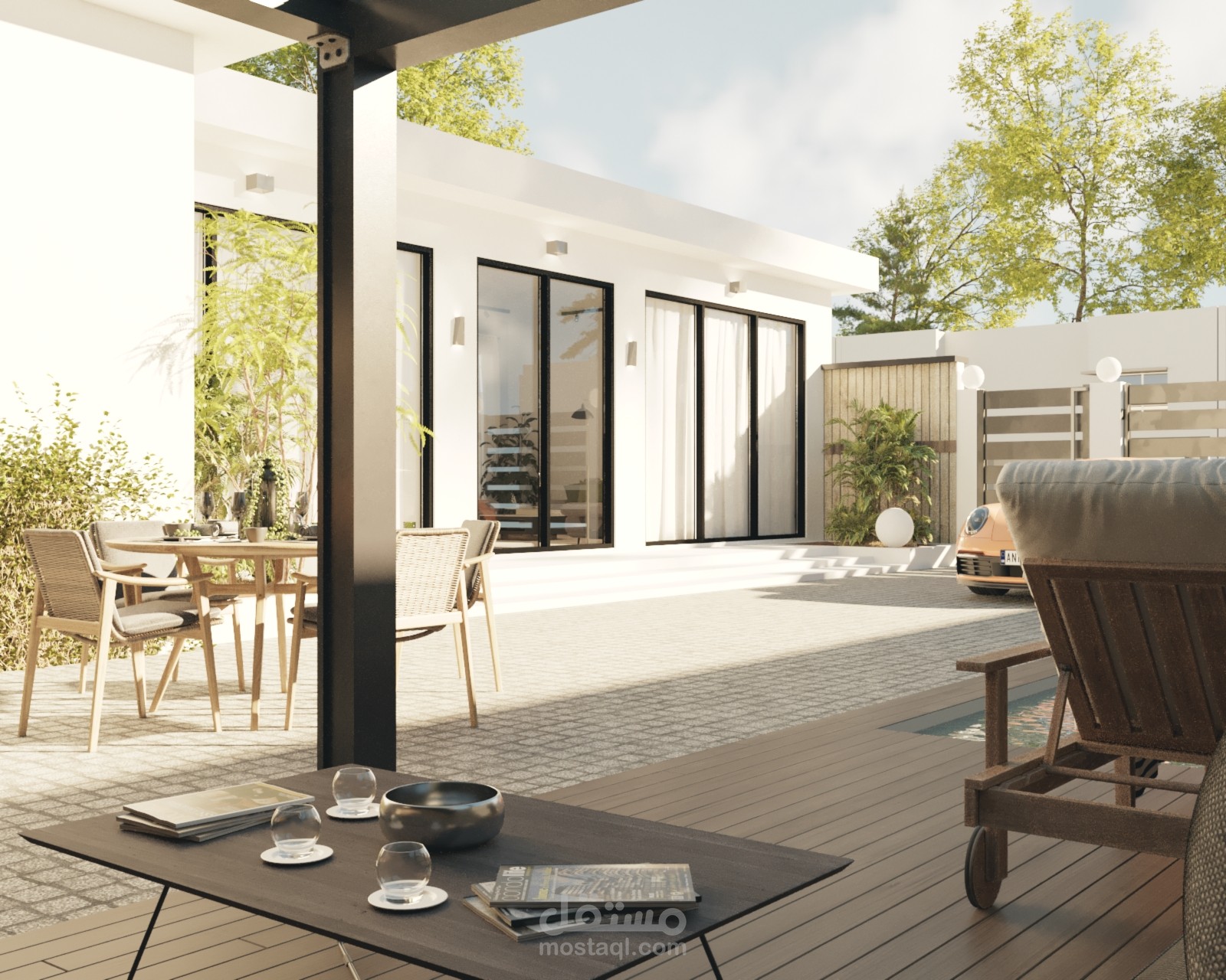 تصميم خارجي -لاستراحه خاصه -