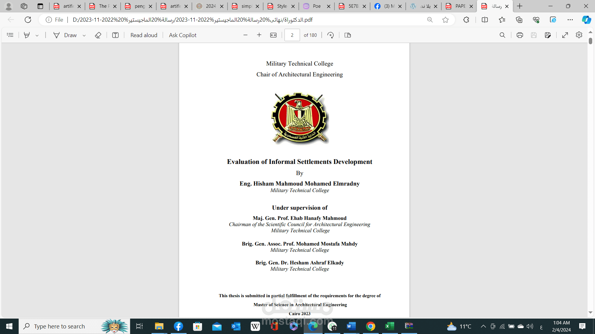 Evaluation of Informal Settlements