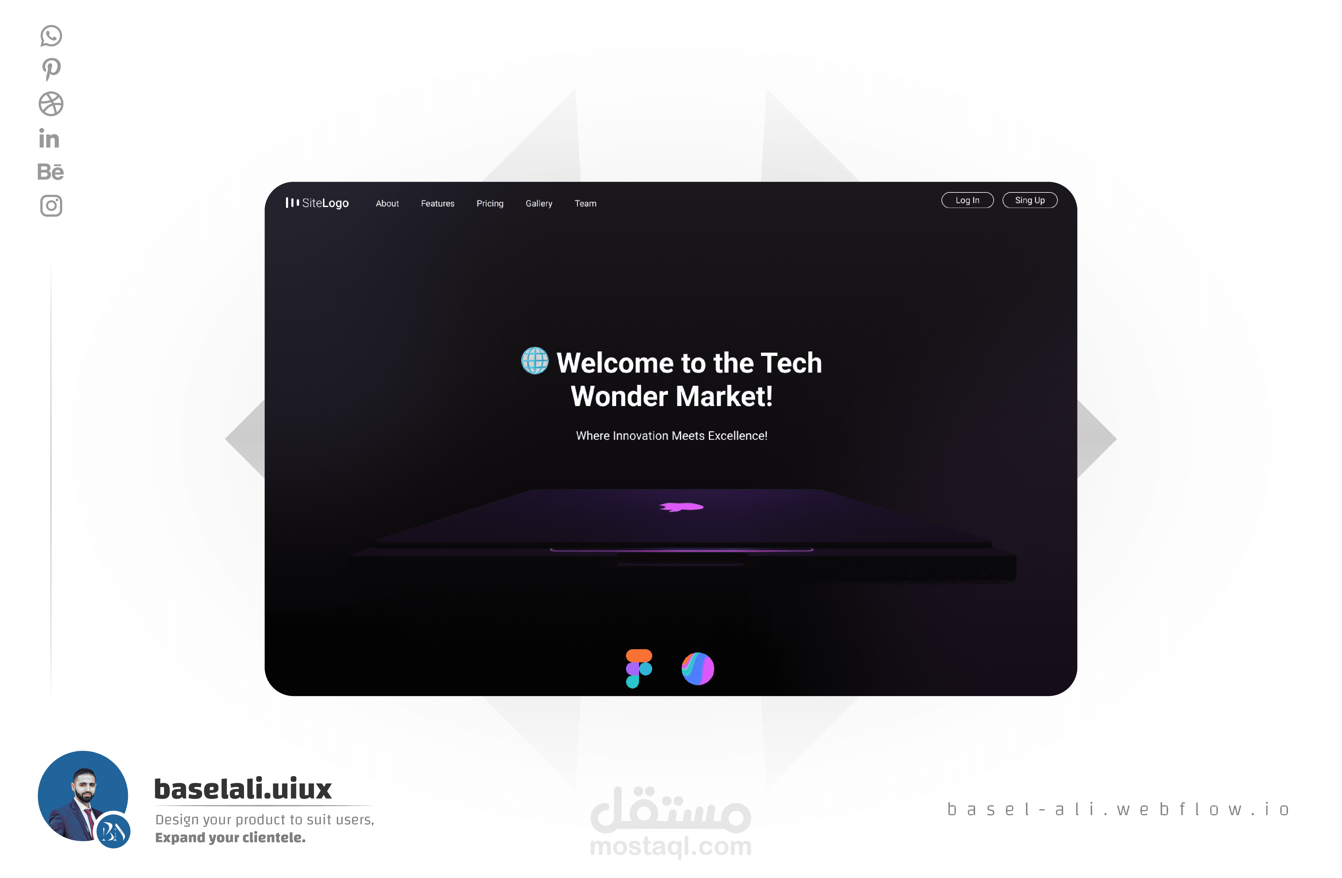 Animated website ui with Spline and Figma