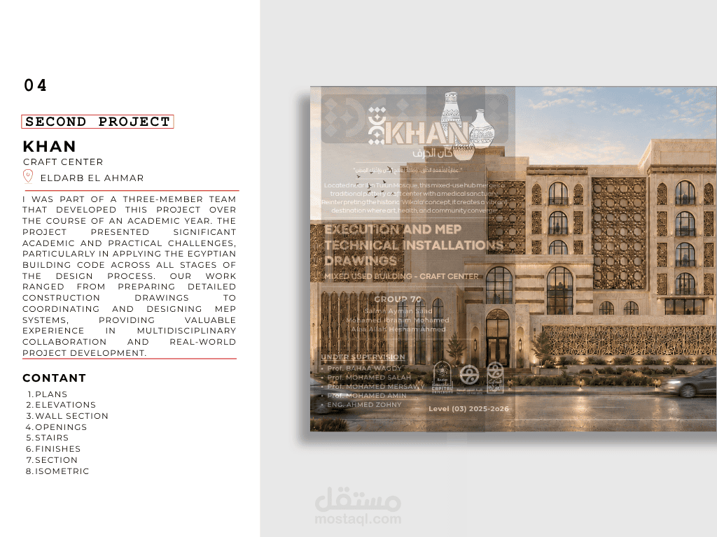 [EXECUTION AND MEP TECHNICAL INSTALLATIONS DRAWINGS] KHAN CRAFT CENTER