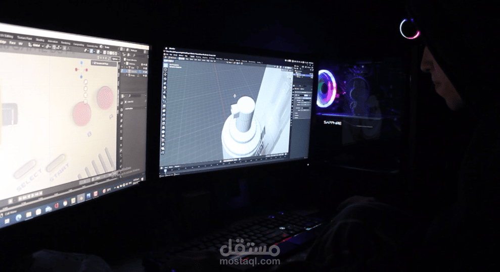 تصميم ثلاثي الابعاد لمنتج باستخدام برنامج Blender ثم تنفيذ الاعلان