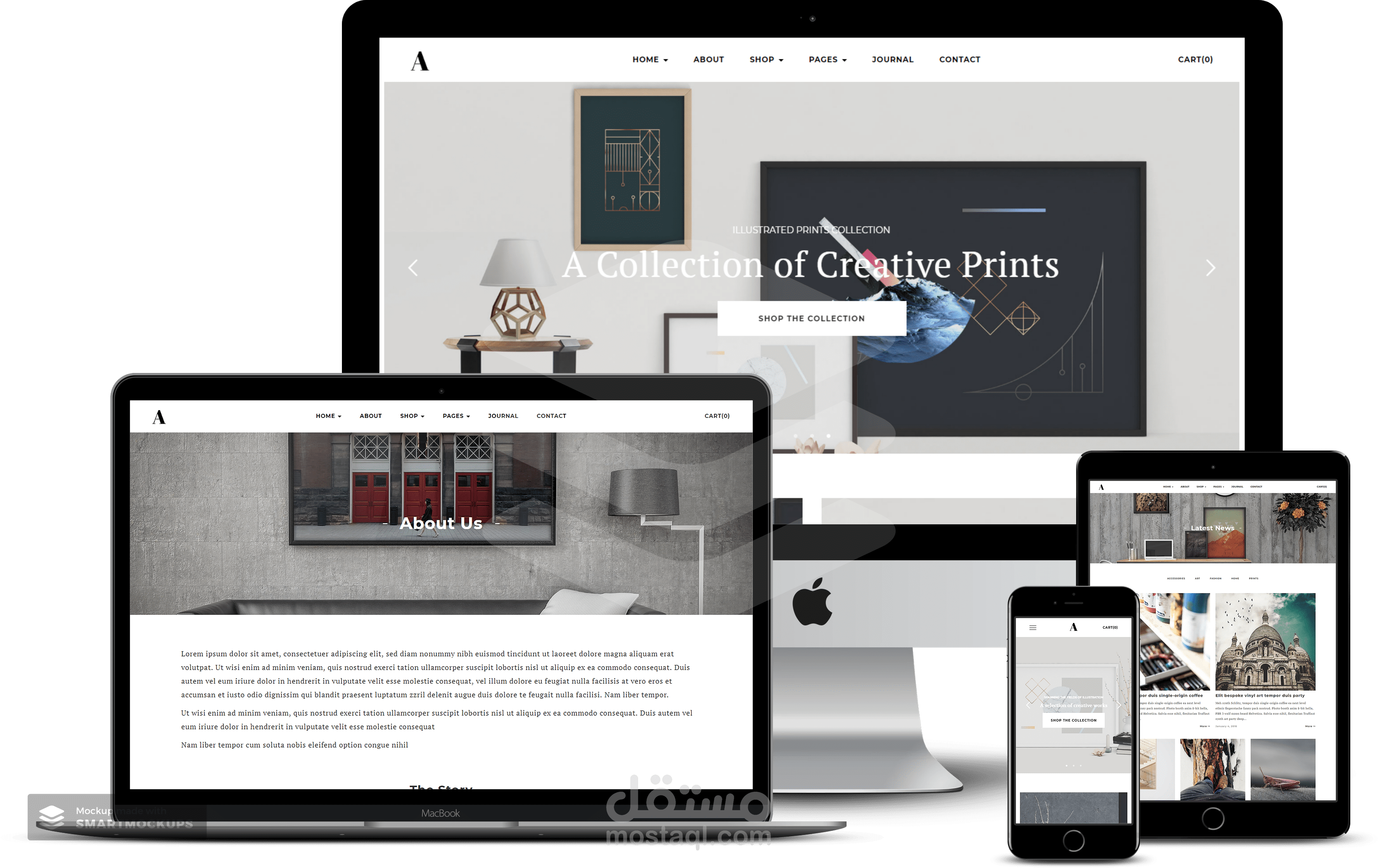 متجر لبيع القطع الفنية والاثاث