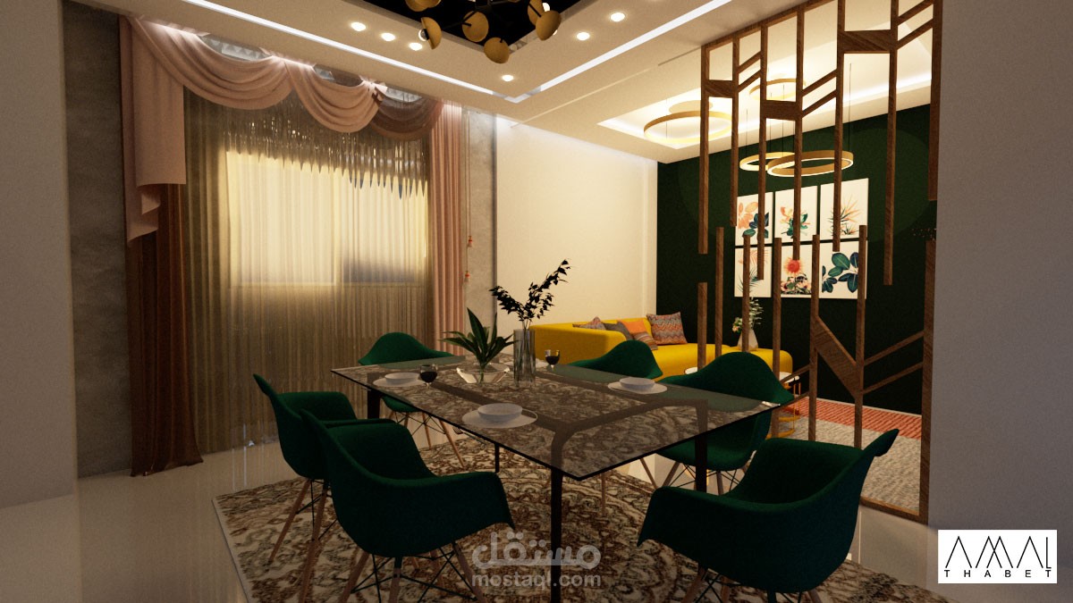 تصميم داخلي لغرفة طعام