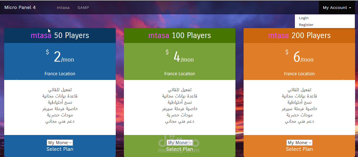 المتجر الألكتروني Micro Panel 4