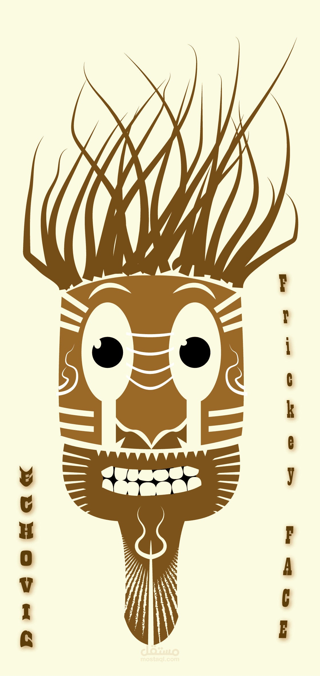 Illustrator design for a freaky face