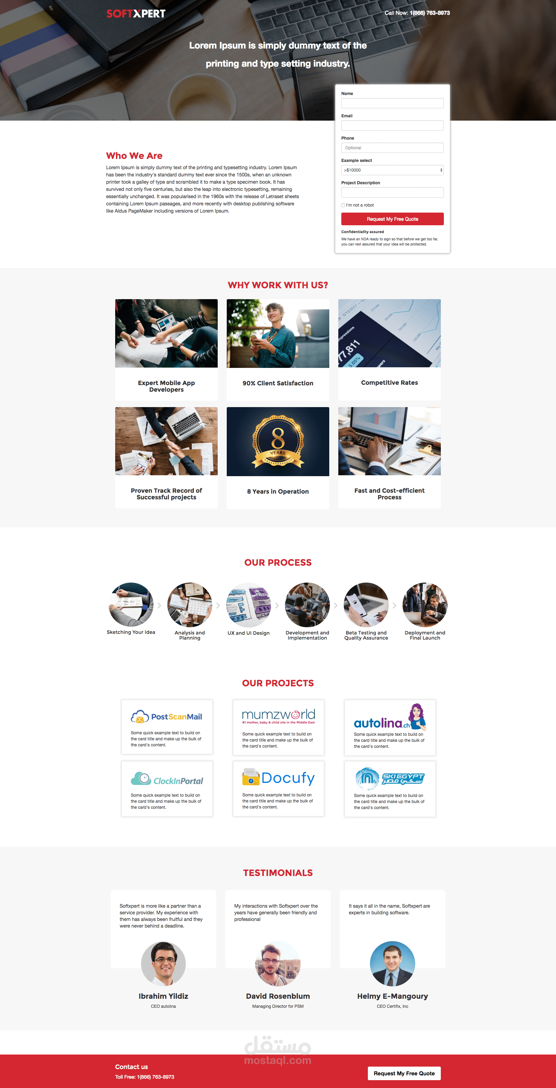 Softxpert Landing Page