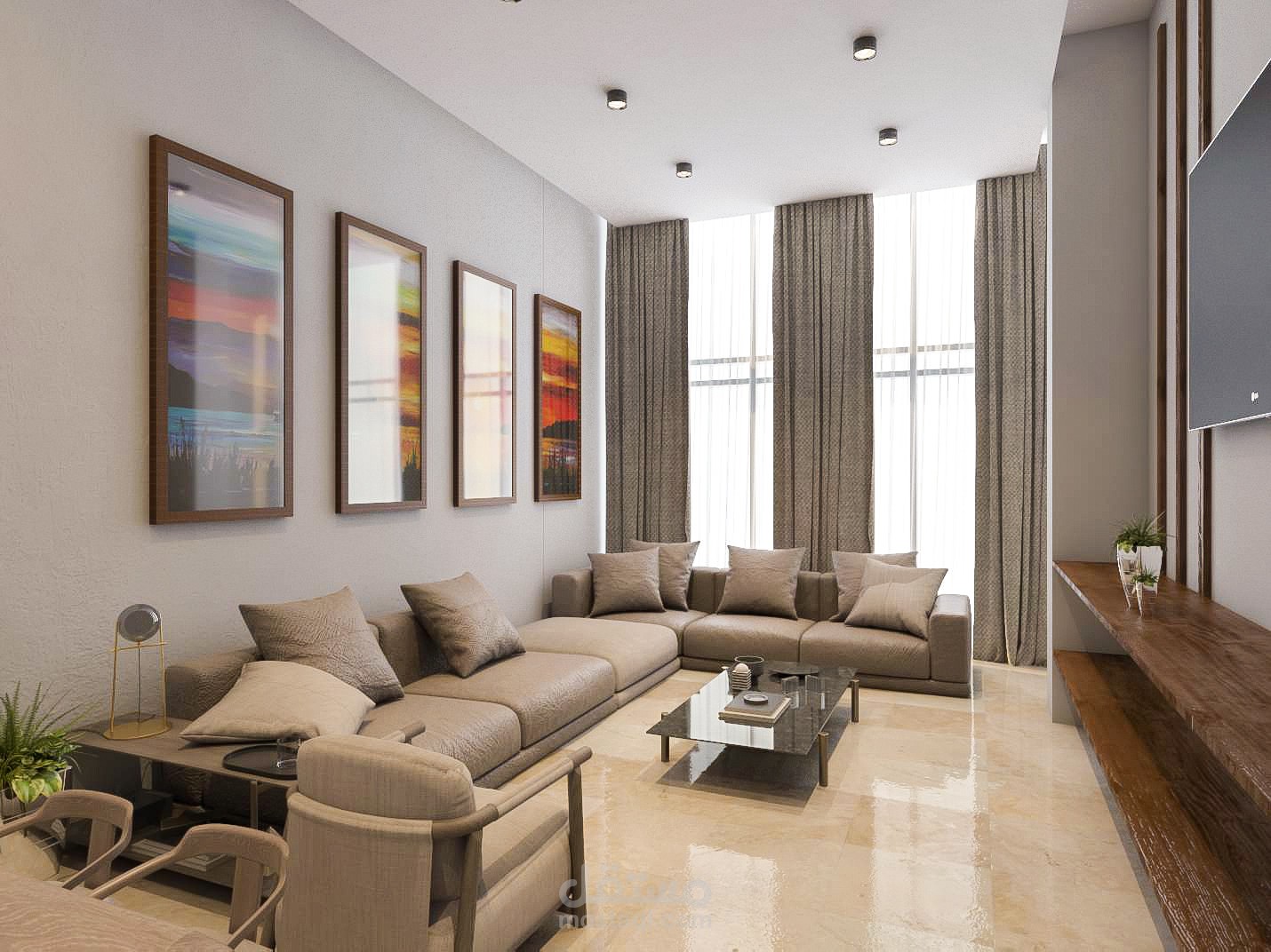 تصميم غرفه معيشه بشكل مودرن