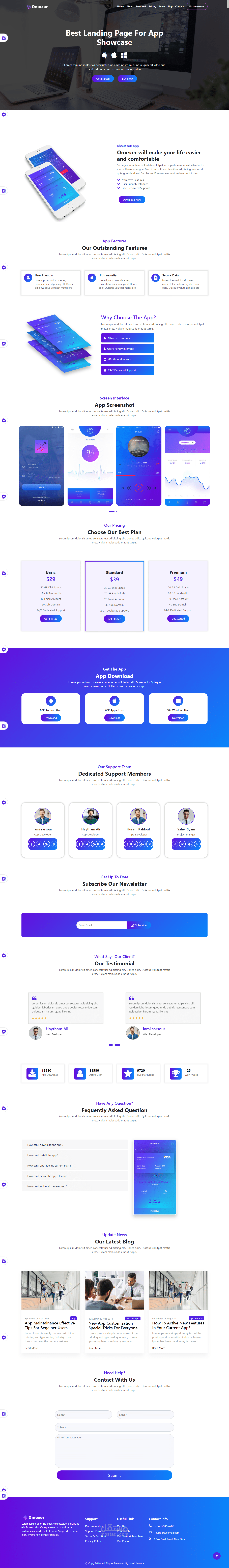 تصميم موقع متجاوب مع جميع الشاشات لتطبيق على متجر Google and Apple