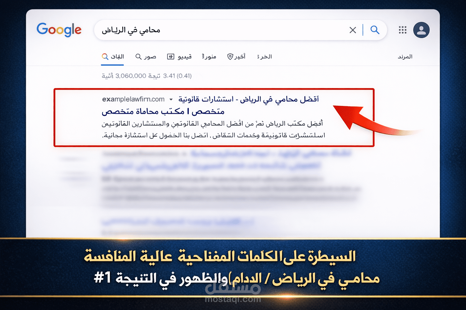 استراتيجية SEO متكاملة لمكاتب المحاماة: تصدر نتائج جوجل وجلب عملاء "أورجانيك" بدون إعلانات