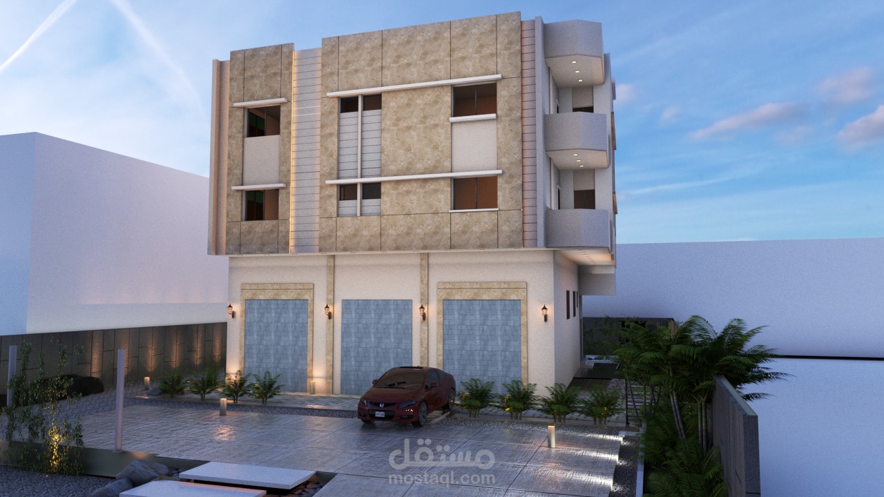 تصميم واجهة خارجية لمبنى سكني