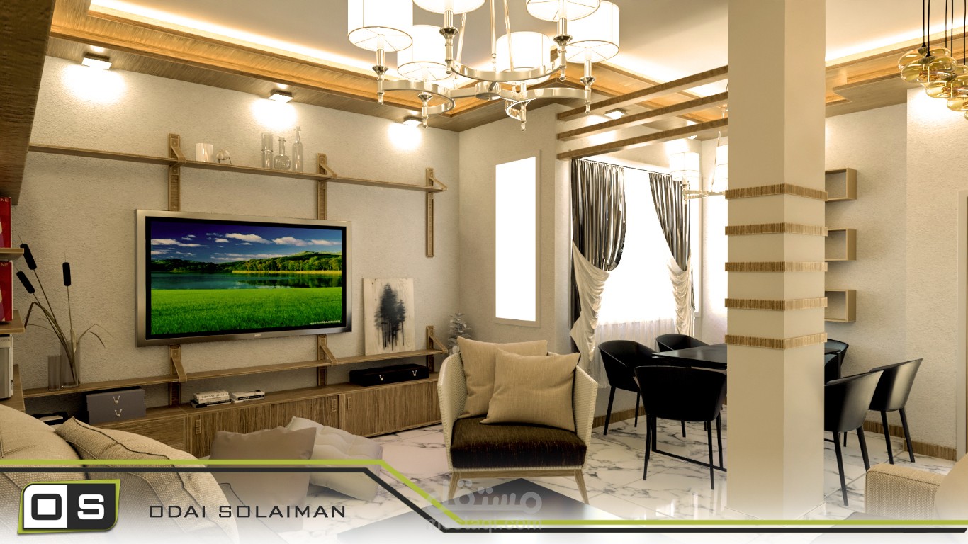 تصميم عصري ديكور شقة بمساحة صغيرة واستغلال المساحات - سورية