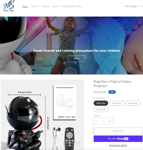تصميم متجر ماجي استور Magi Store على منصة شوبيفاي