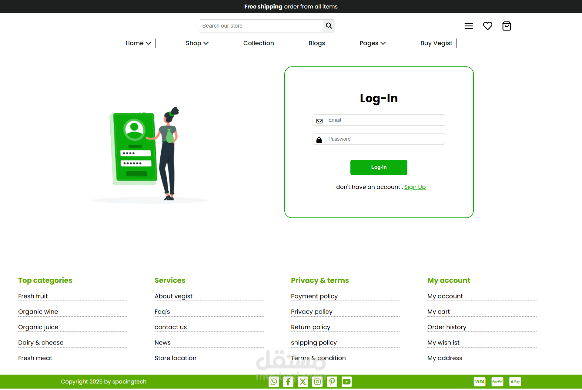 تصميم صفحة تسجيل دخول (Login Page) تفاعلية