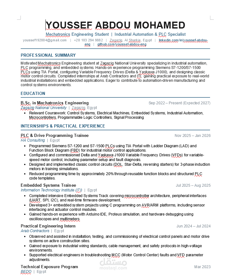 ATS-Optimized CV Design