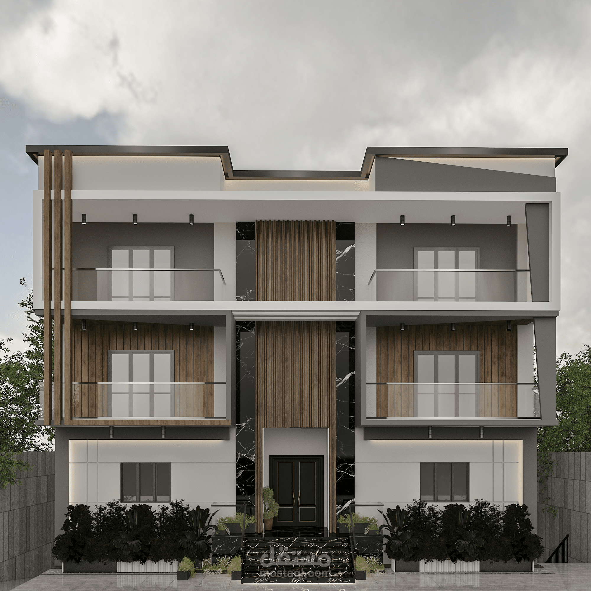 Modern building facade design