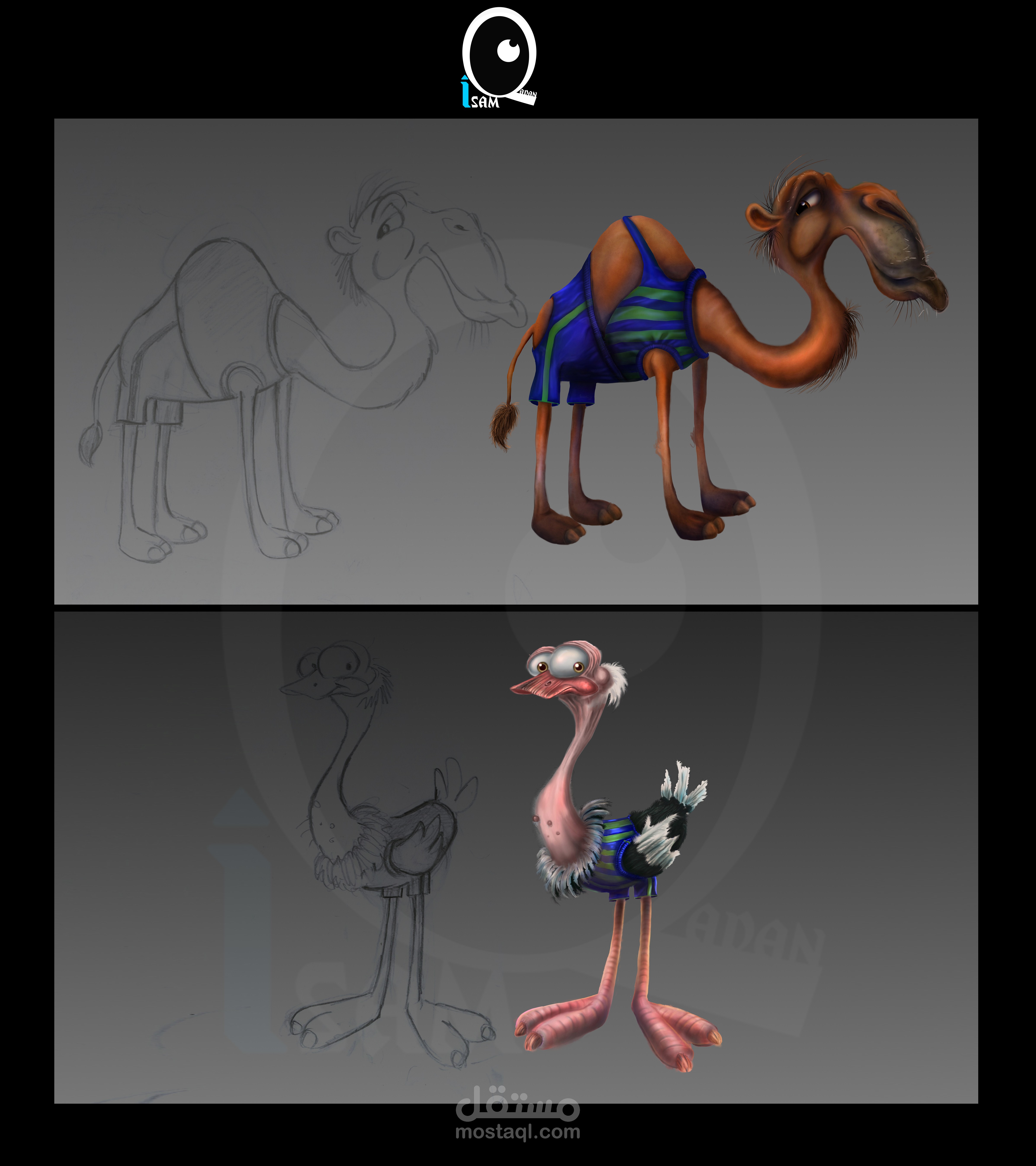 تصميم شخصيات كارتونية