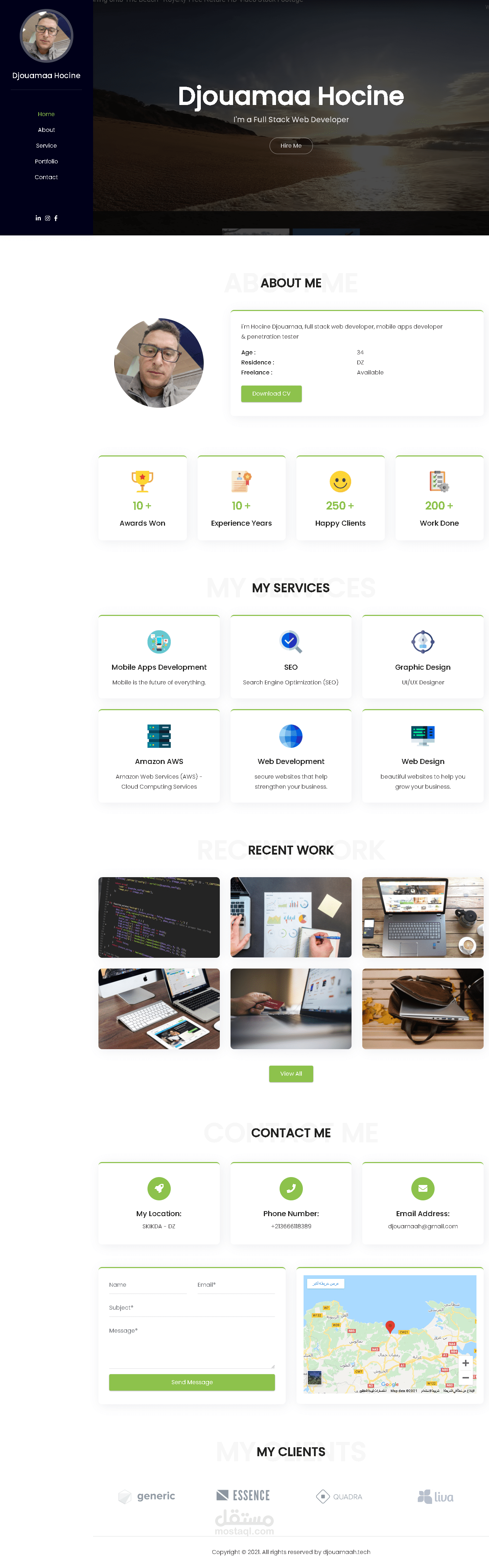 portfolio website CMS for freelancers