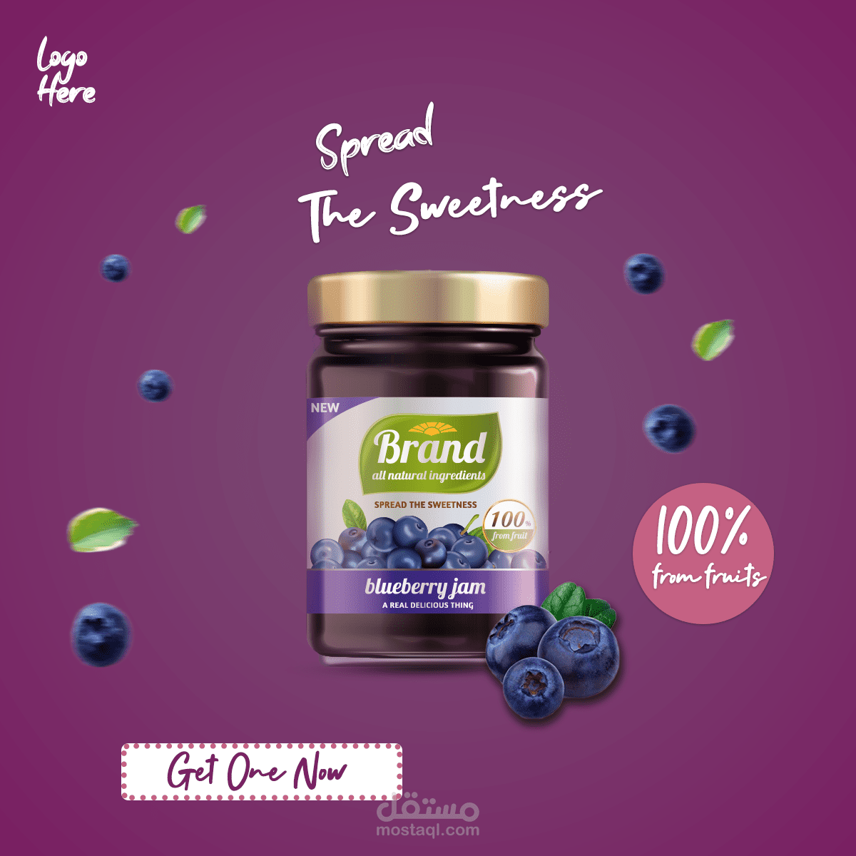 Blueberry social media design