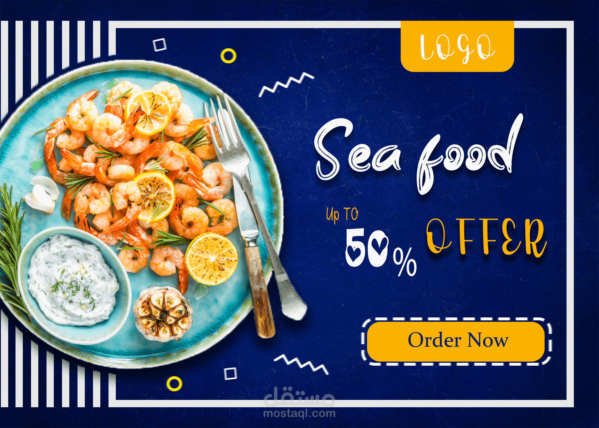 Sea food social media  design