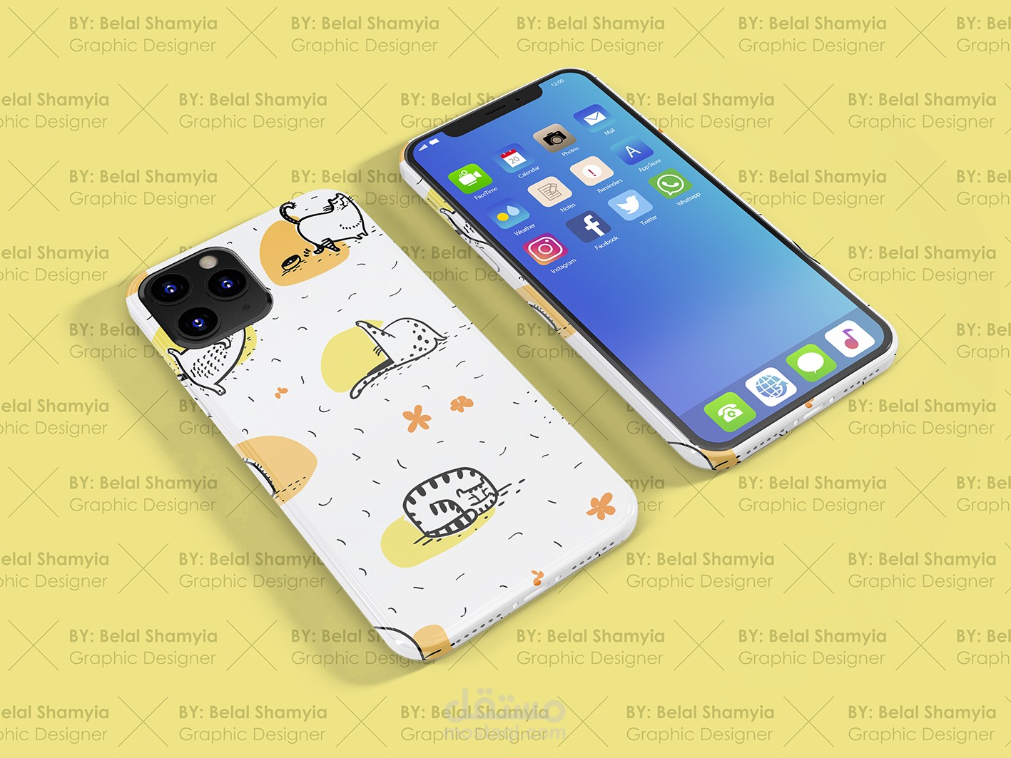 تصميم رسومات للطباعة على كفرات الجوالات والأجهزة الذكية