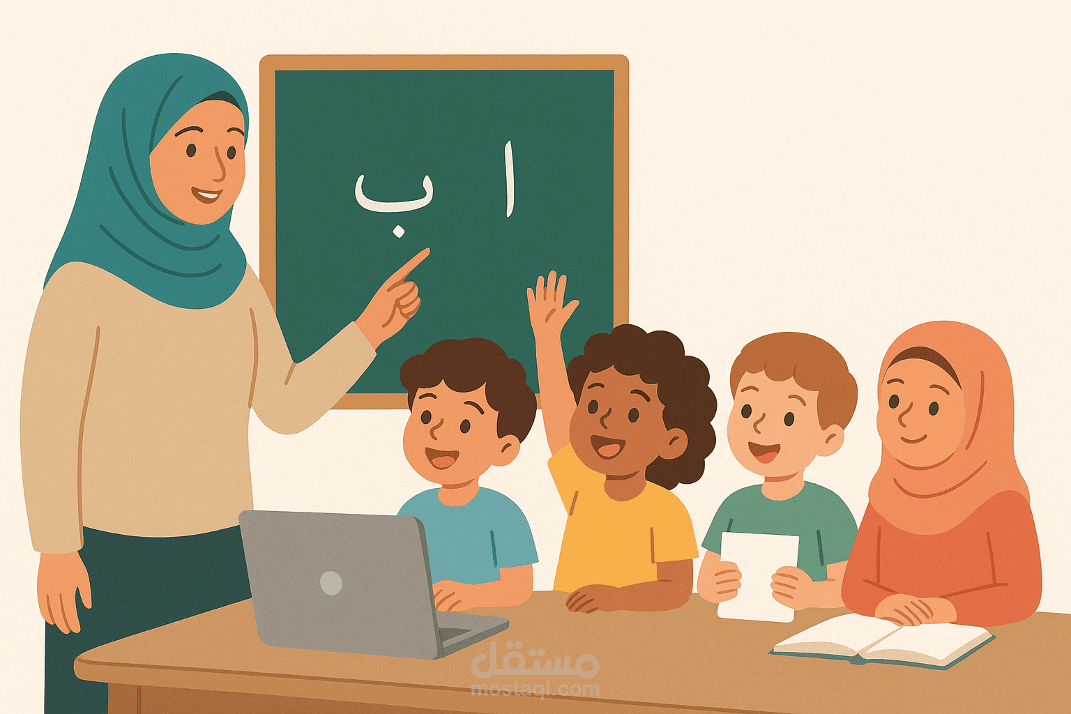 تعليم اللغة العربية والقرآن للأطفال بأسلوب تفاعلي وخبرة 12 عامًا