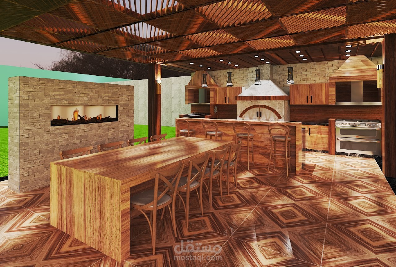 مطبخ خارجي عصري