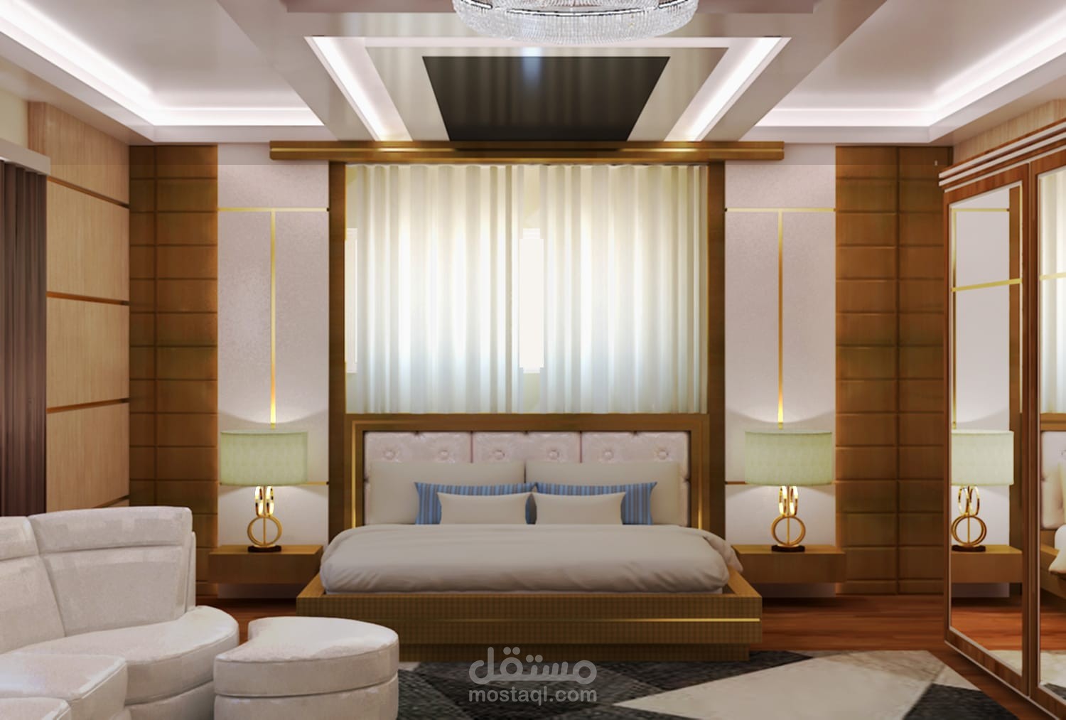 تصميم داخلي لغرفة نوم