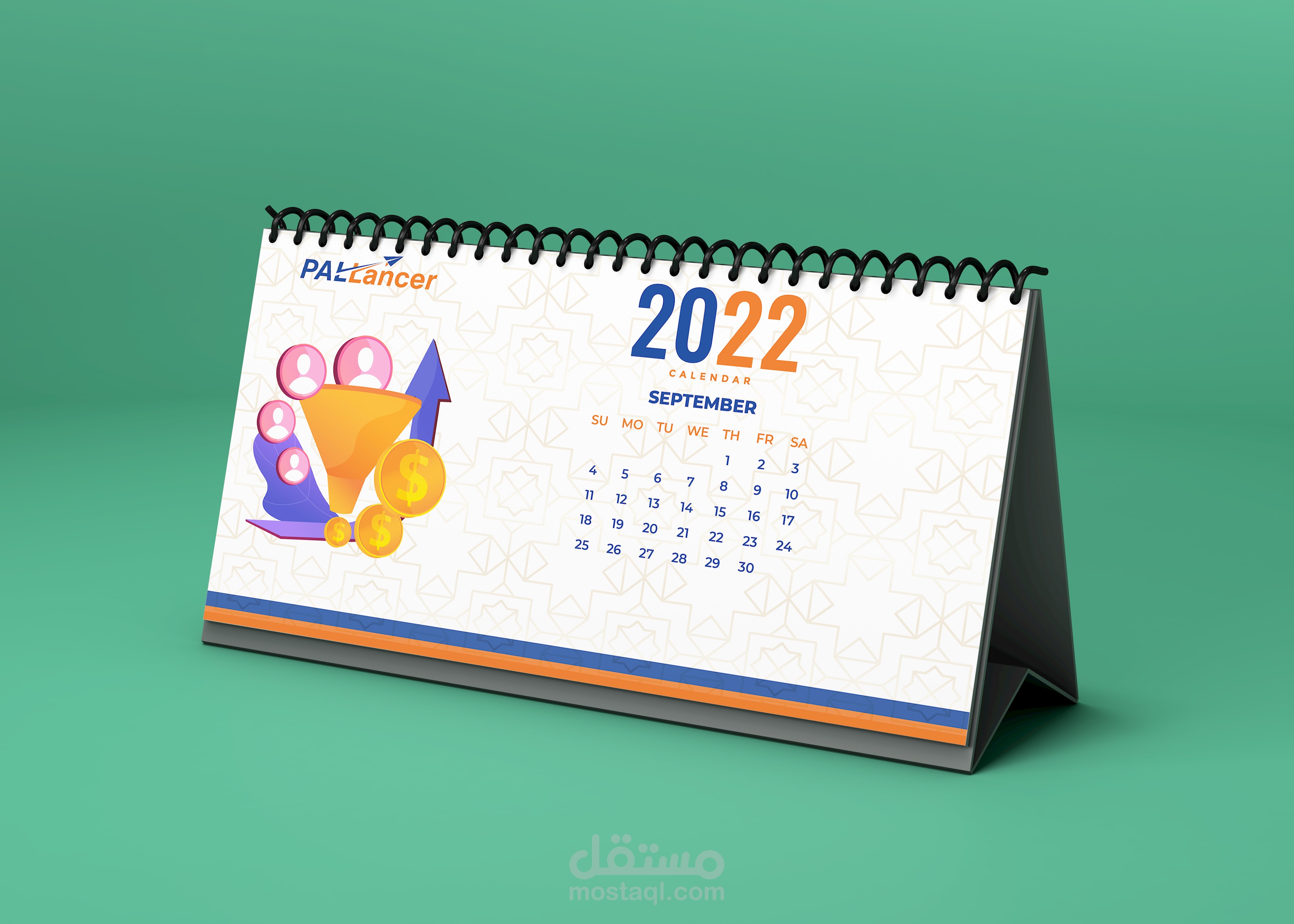 تصميم المطبوعات تقويم لسنة 2022 احترافي