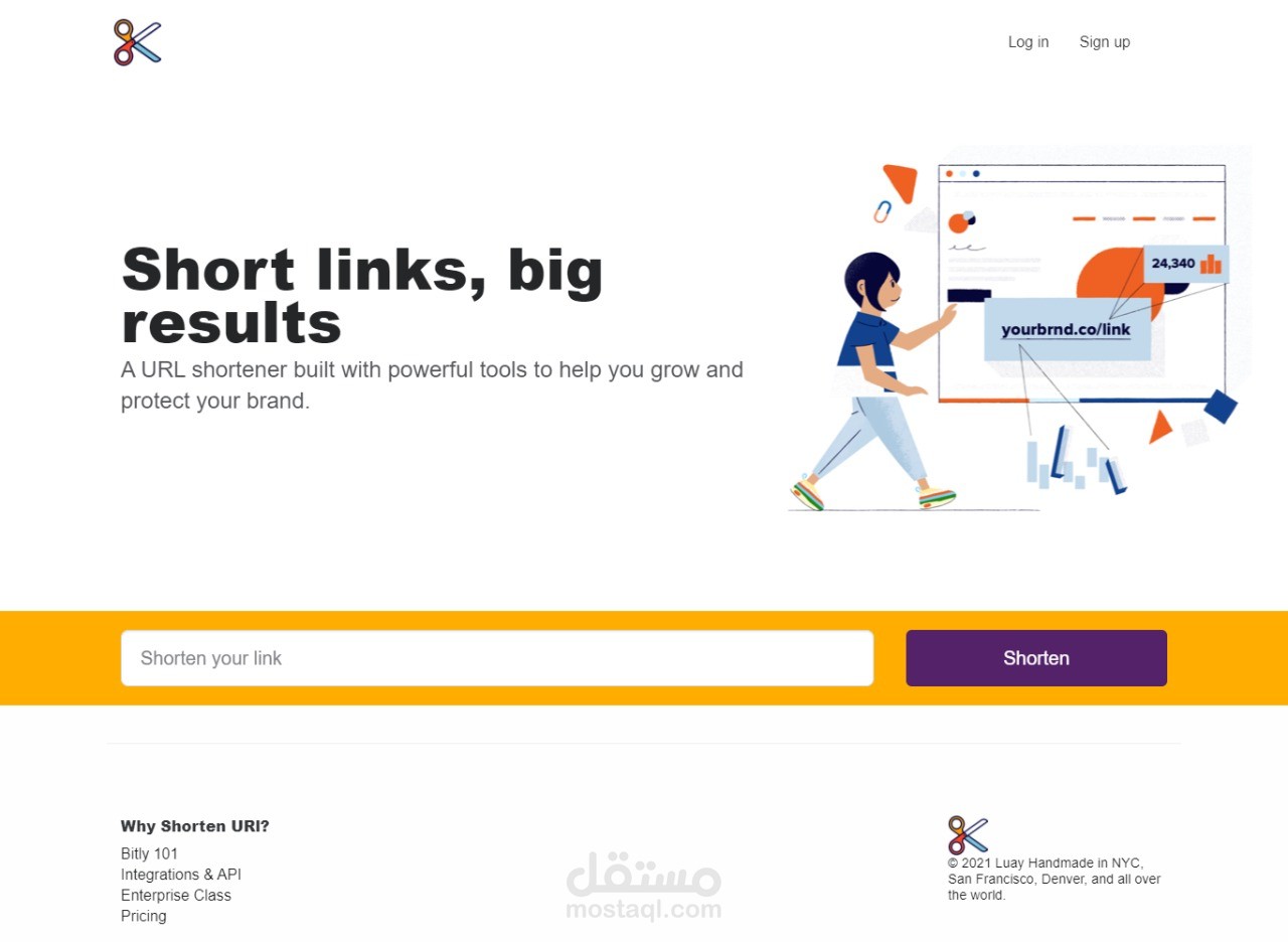 موقع لاختصار الروابط تم تطويره باستخدام لغة (php laravel )