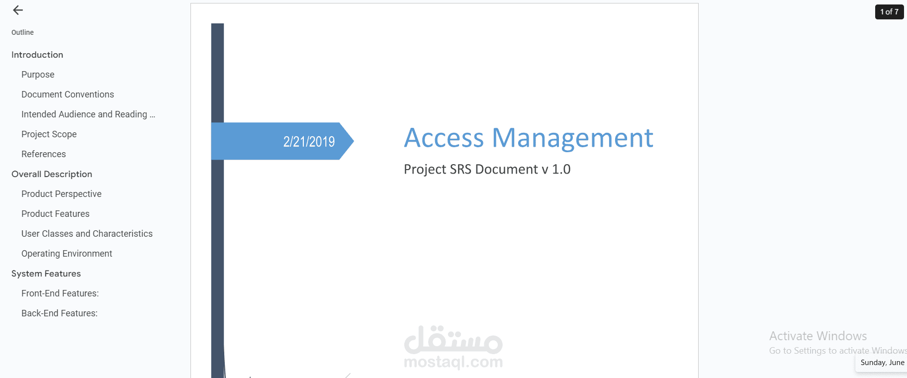 SRS for Access Control Project