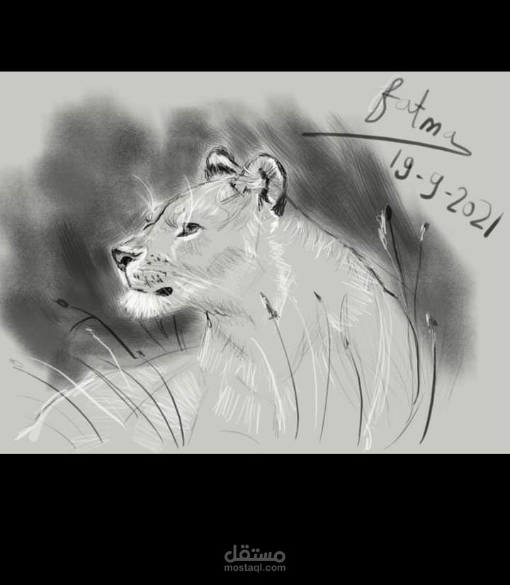 رسم انثى الاسد بالفوتوشوب