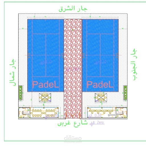 تصميم ملعبين بادل