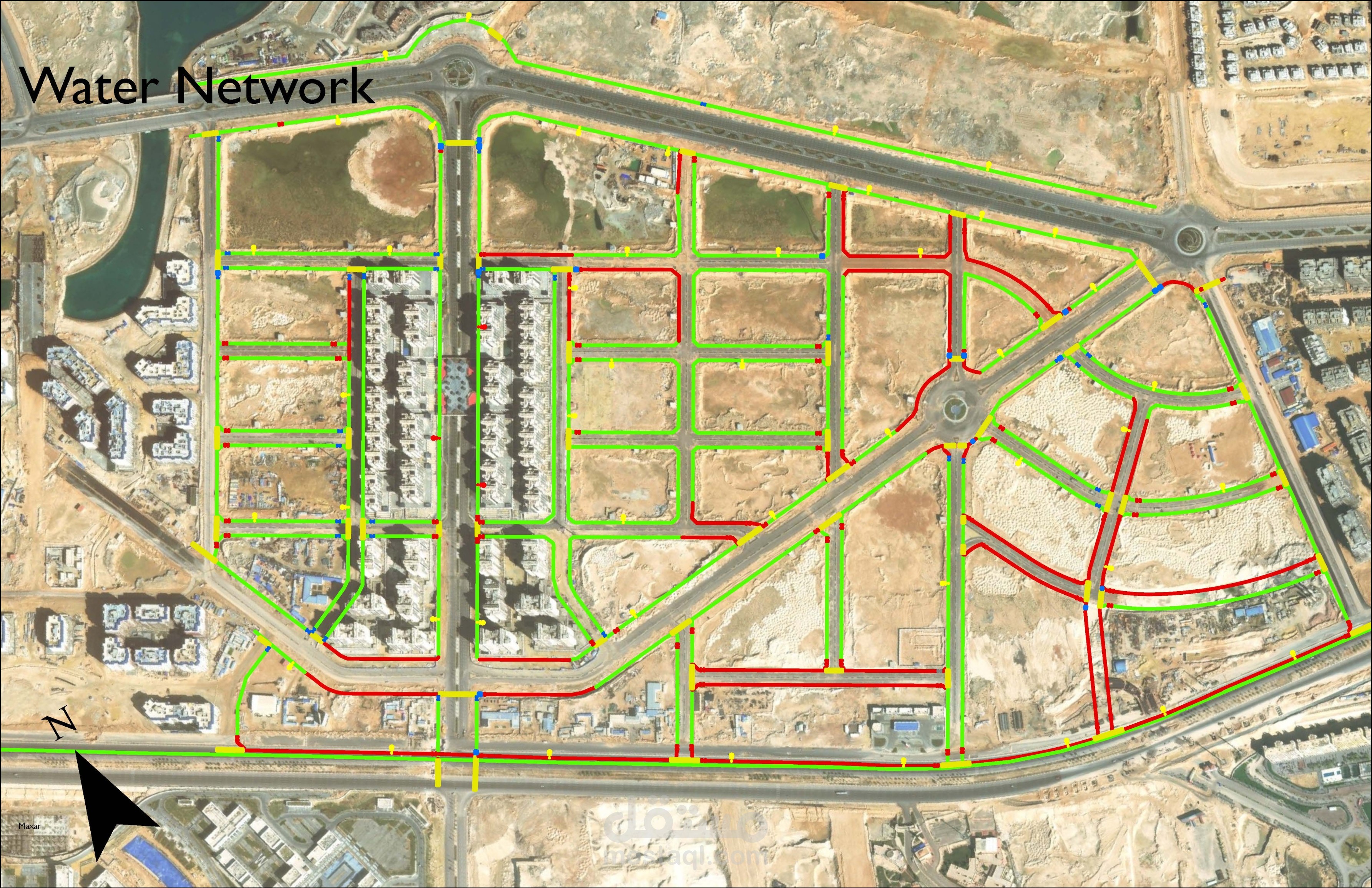 تحويل شبكات المياه والأمطار من CAD إلى GIS
