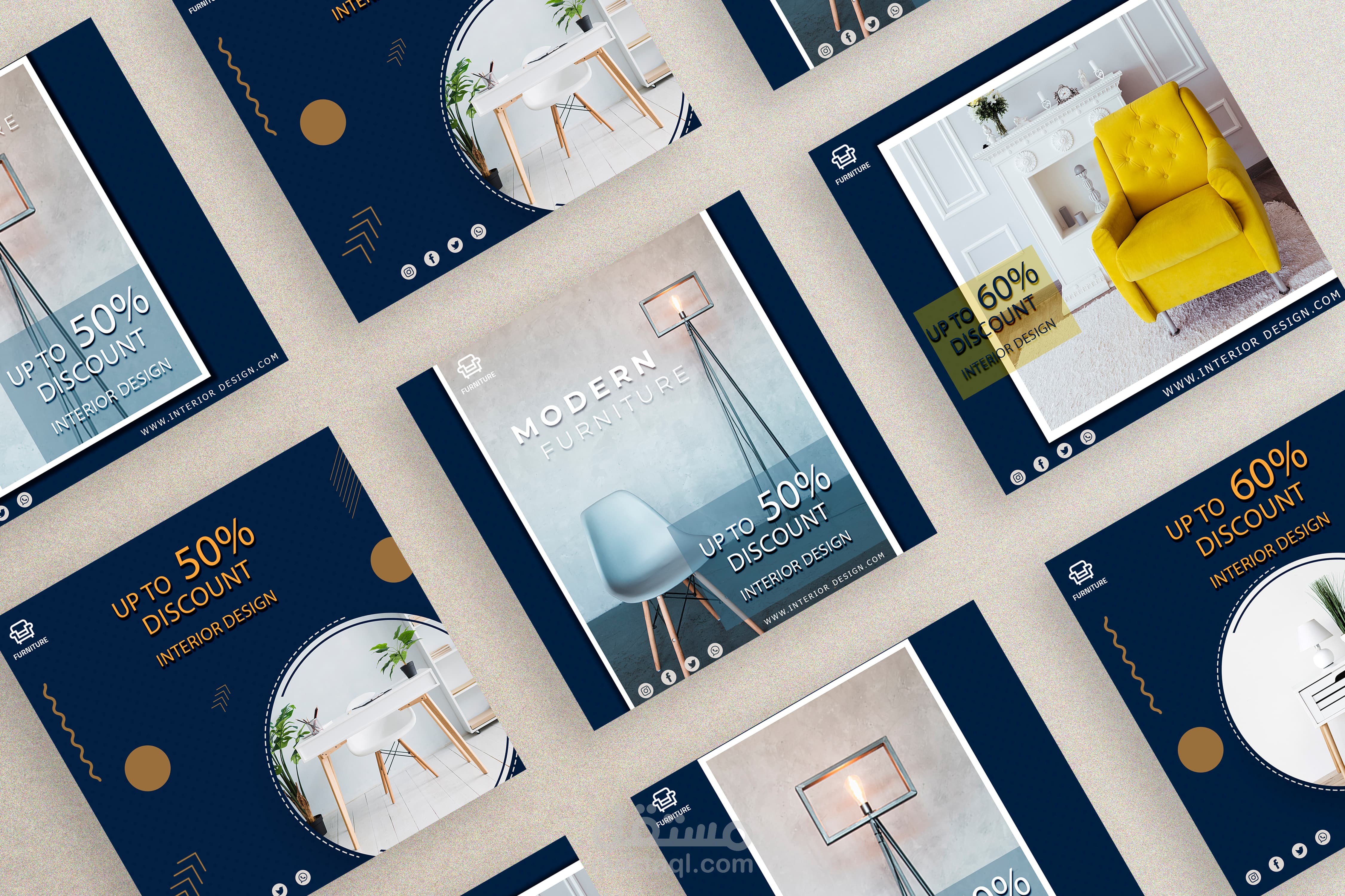 تصاميم سوشيال ميديا عن أثاث