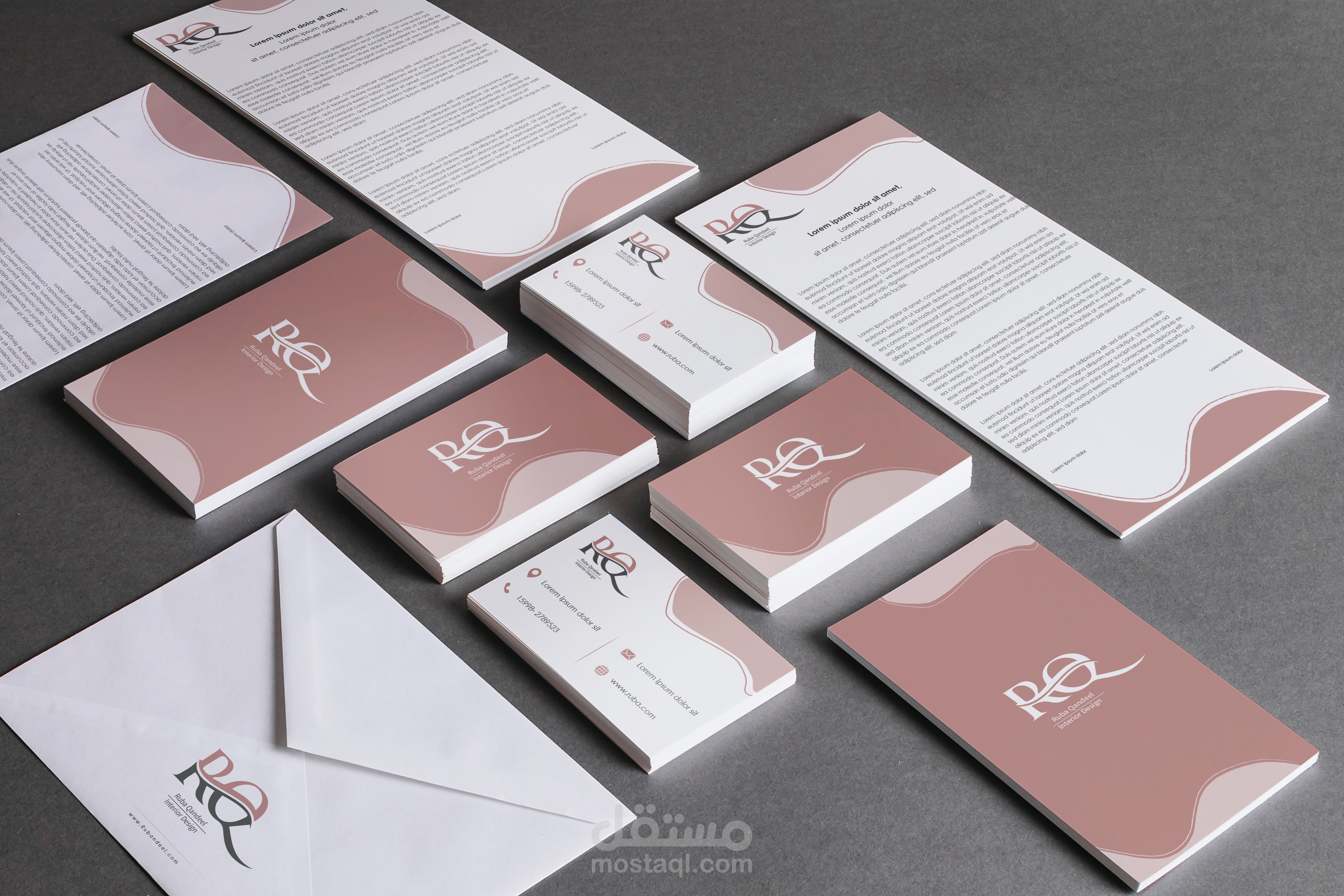 هوية بصرية لشركة تصميم داخلي