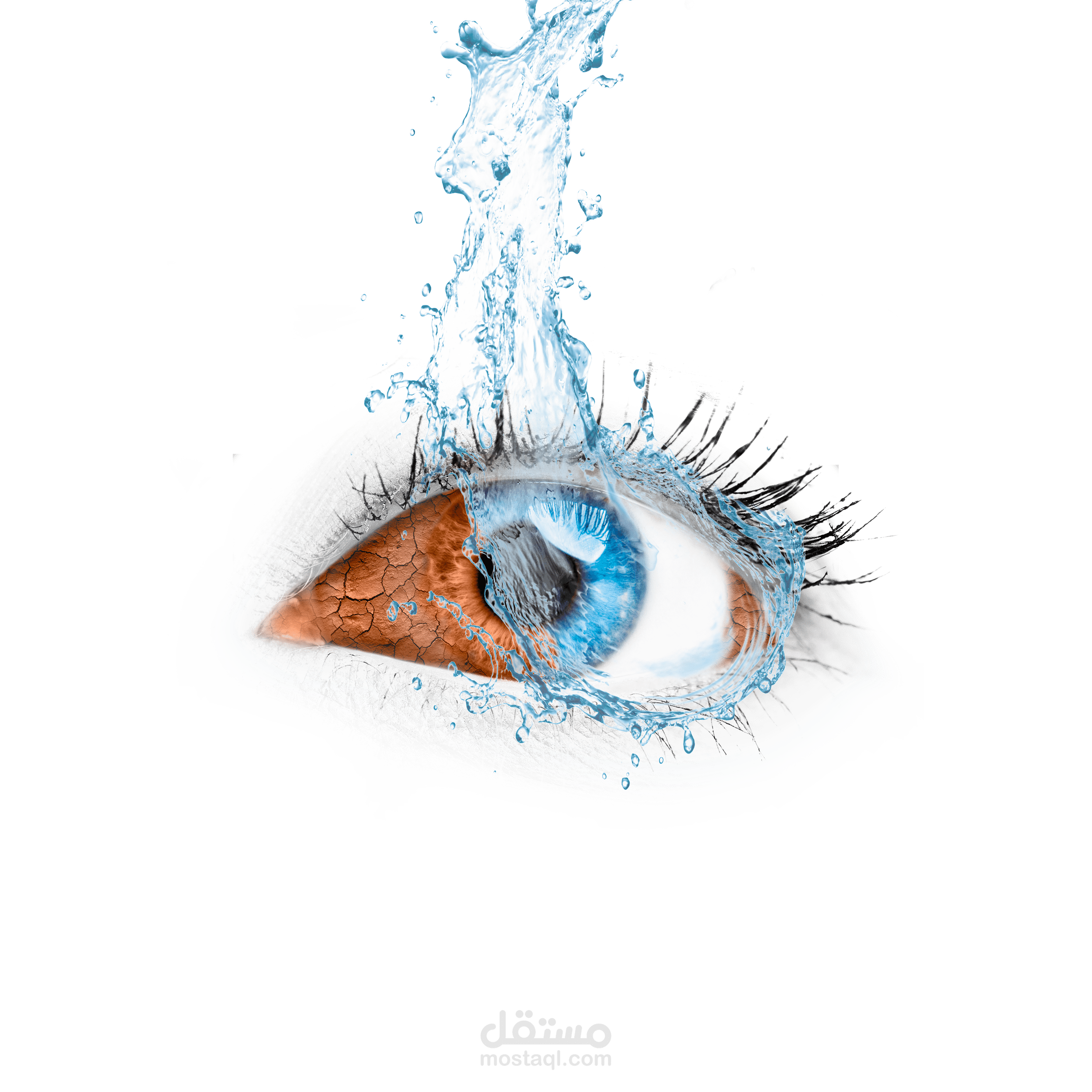 تعديل على صورة للتسويق لقطرة ترطيب جفاف العين