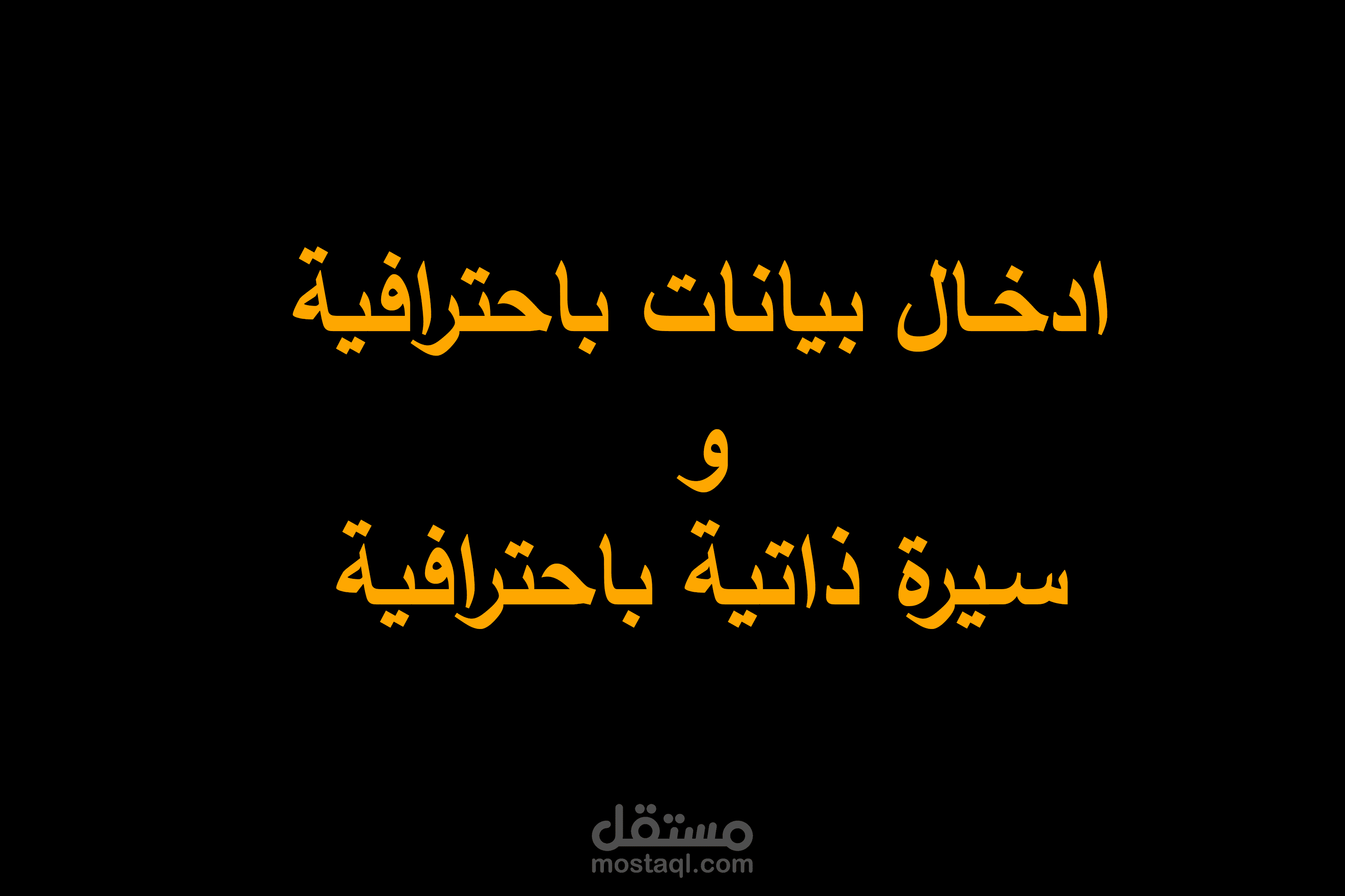 ادخال بيانات على برامج مثل الاكسيل والوورد