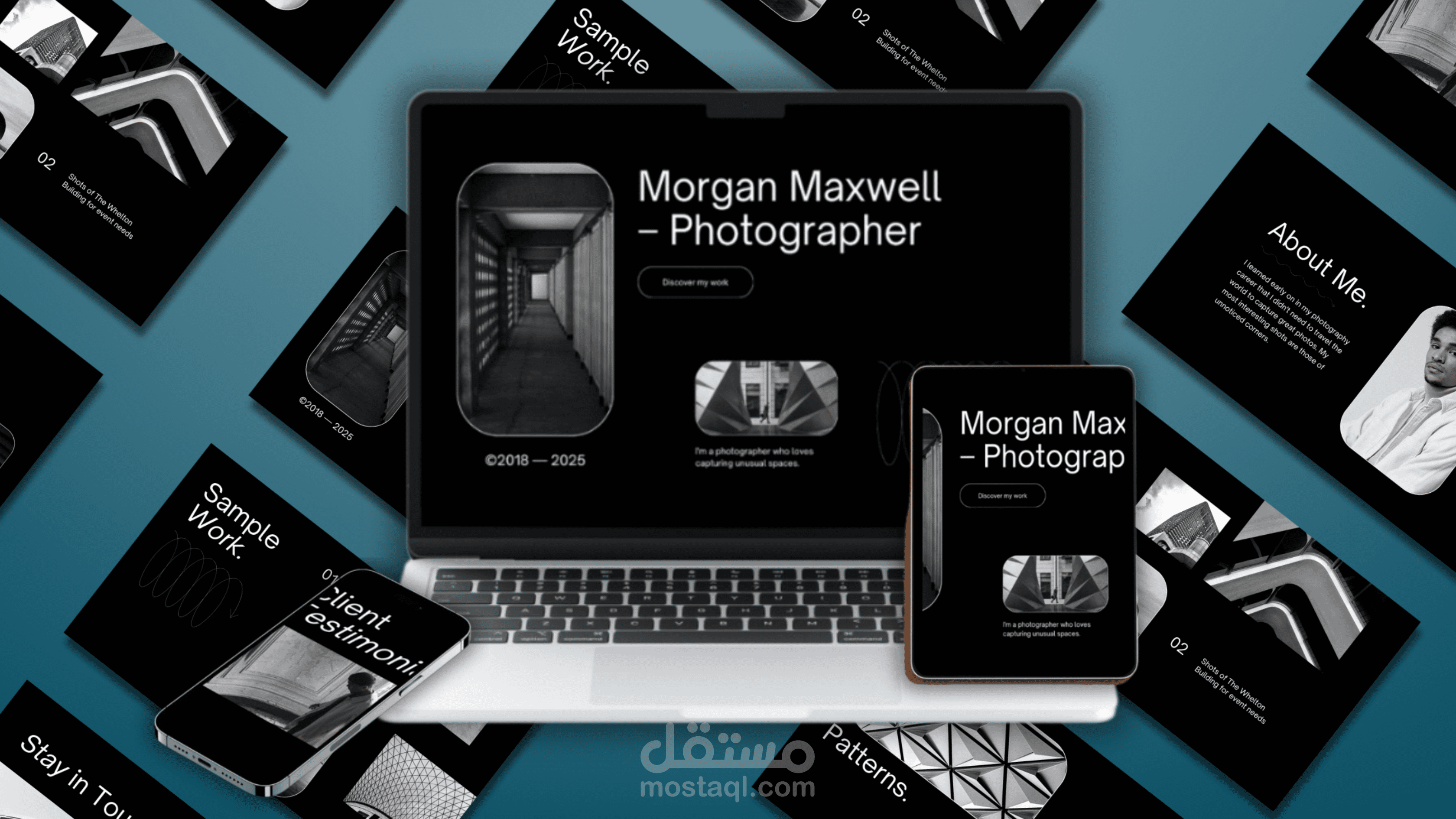 تصميم ويب سايت - Landing page  لمصور فوتوجرافي محترف