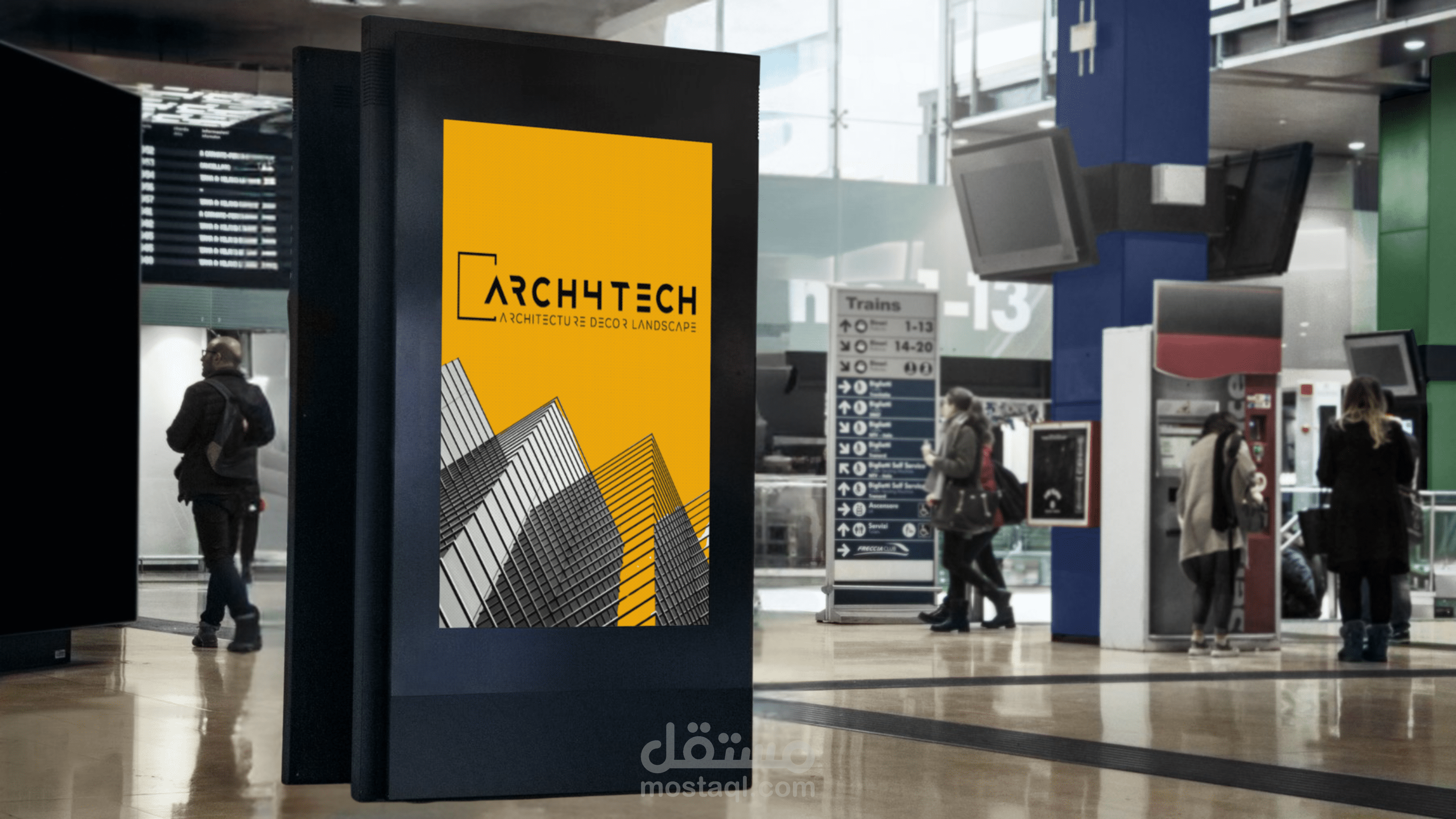 تصميم لوجو و هوية تجارية وبصرية لشركة أركيتك للديكور و الإنشاءات
