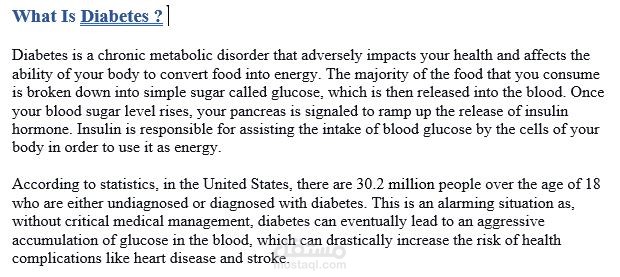 ترجمة طبية لداء السكري {Diabetes} من الانجليزية للعربية