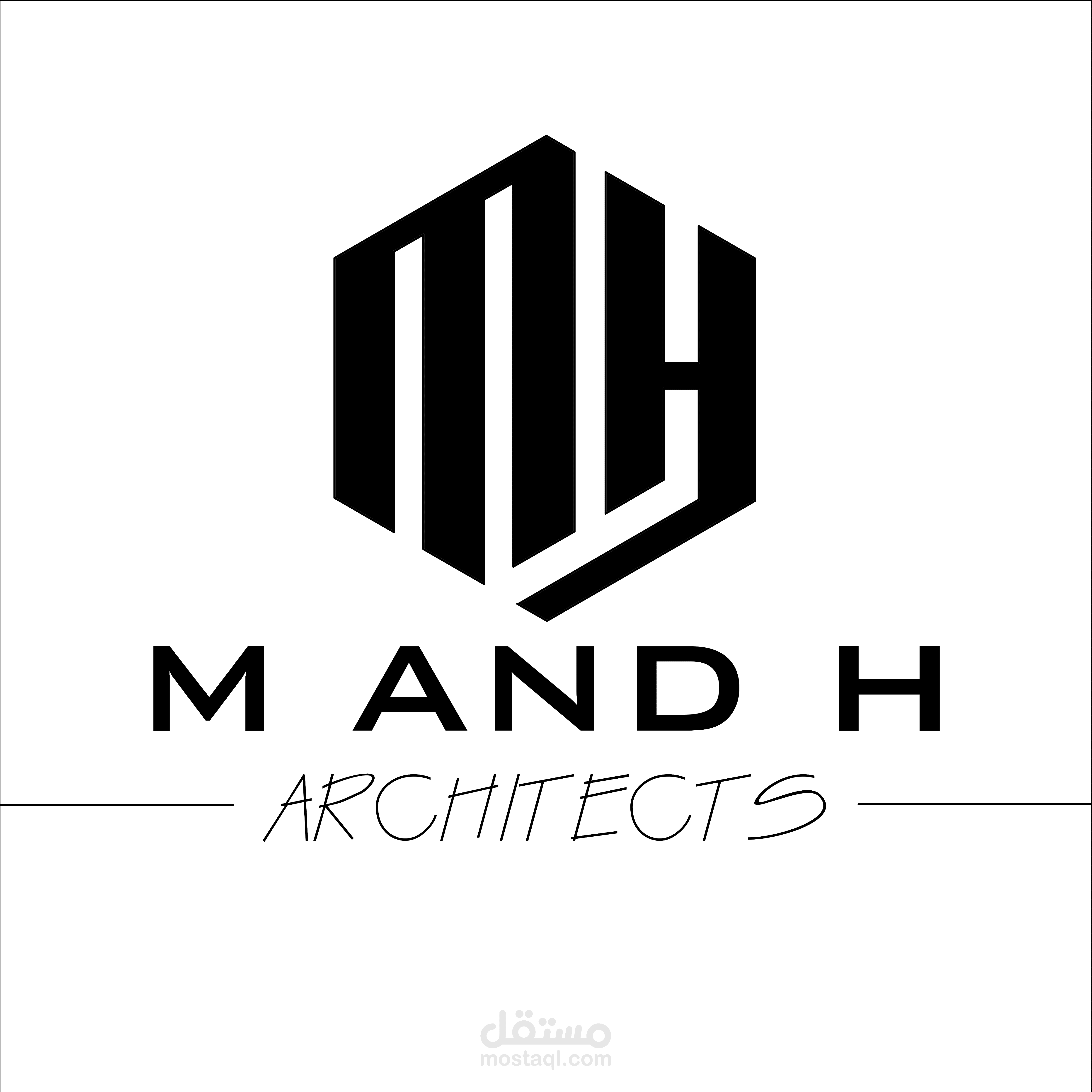تصميم شعار لشركة معمارية.