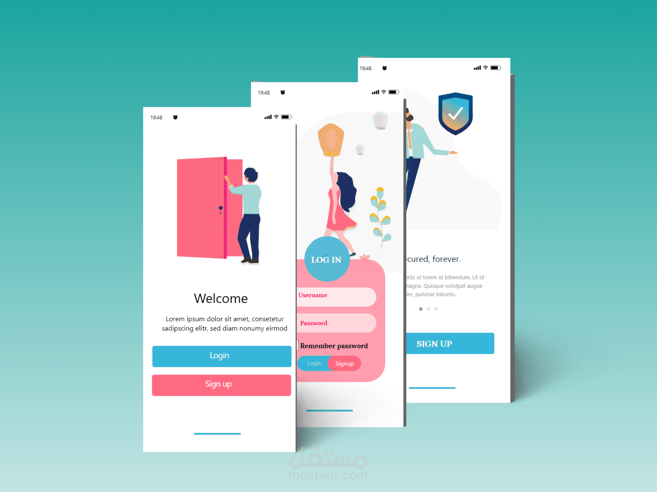 شاشات تسجيل دخول