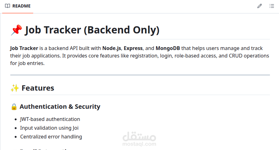 نظام  لتتبع الوظائف | RESTful Api with nodejs